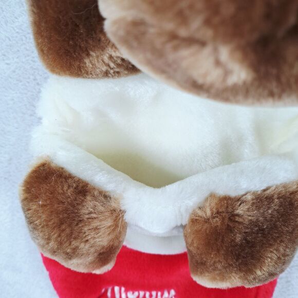 Vintage Christmas Stocking 3D Plush Moose 24" Chrisha Playful 1988  *No sound* - Picture 10 of 12